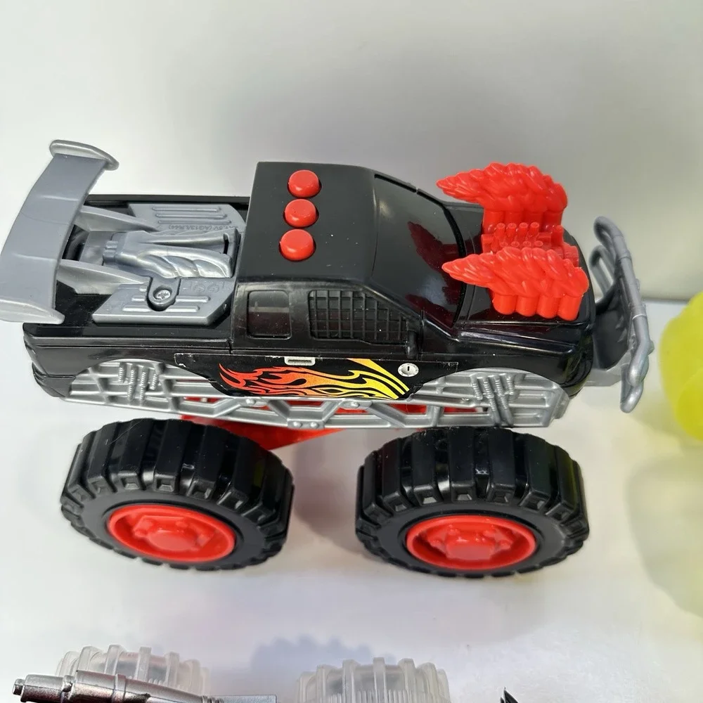 Monster Truck Lot of 4 Vehicles Light Up Body Action Fun Group 6-9 Inches Long